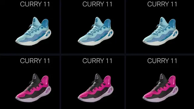 NBA 2K24 Under Armour Curry 11 Purple Blue Shoes