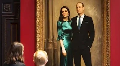 First joint portrait of Prince William and his wife Kate