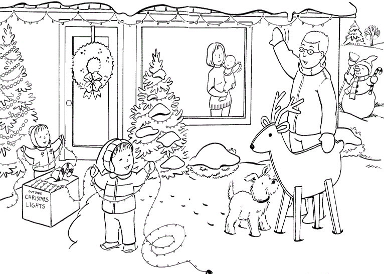 Dibujos de Navidad para colorear IMujer