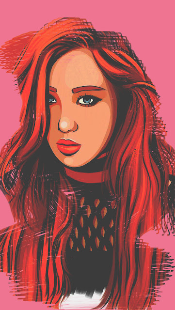 cute hair color lockscreen art