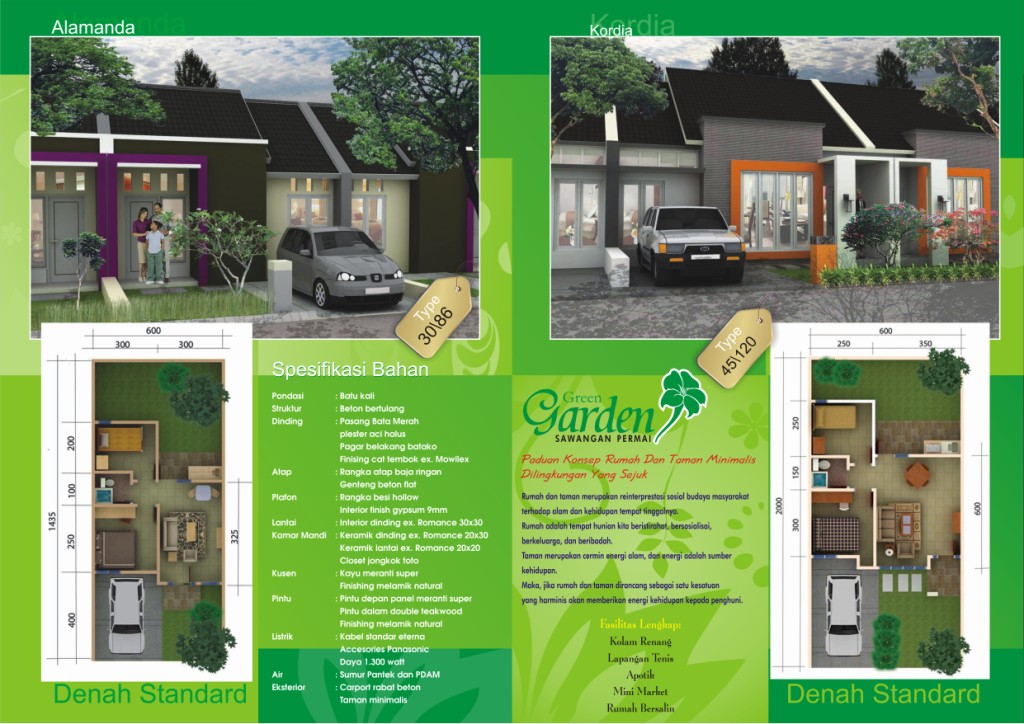 Fantastis Taman Rumah Minimalis Type 45