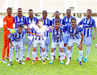 REAL VALLADOLID C. F. - Valladolid, España - Temporada 2016-17 - Pau Torres, Jordán, Guitián, Luismi, Álex López, Juan Villar y Rafa; Ibán Salvador, Balbi, Sergio Marcos y Moyano - PONTEVEDRA 0 REAL VALLADOLID 1 (Ibán Salvador) - 31/07/2016 - Partido amistoso, XL Trofeo Ciudad de Pontevedra - Pontevedra, estadio de Pasarón - El Real Valladolid se adjudica el Trofeo Ciudad de Pontevedra por tercer año consecutivo