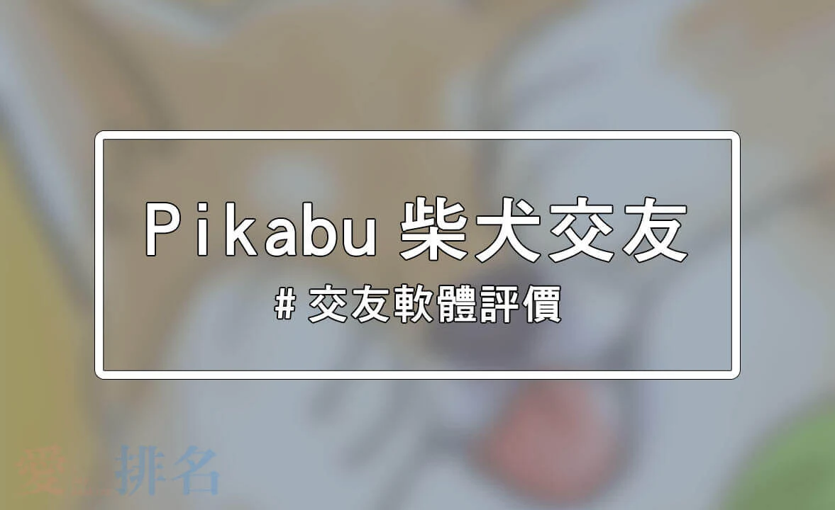 Pikabu柴犬交友軟體ptt