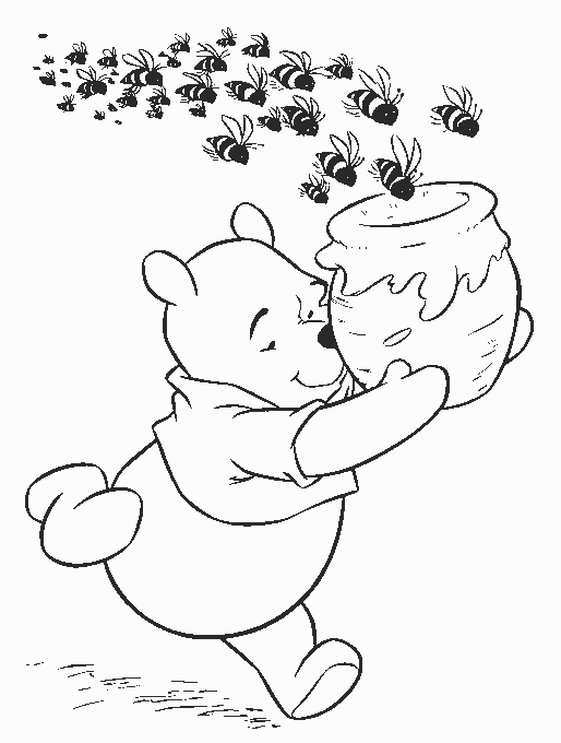 pooh bear coloring page