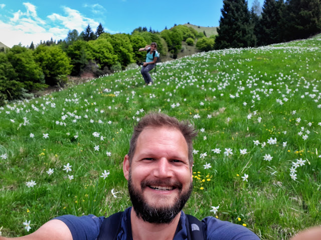 Happy face at the dromae fields in Valle di Ledro