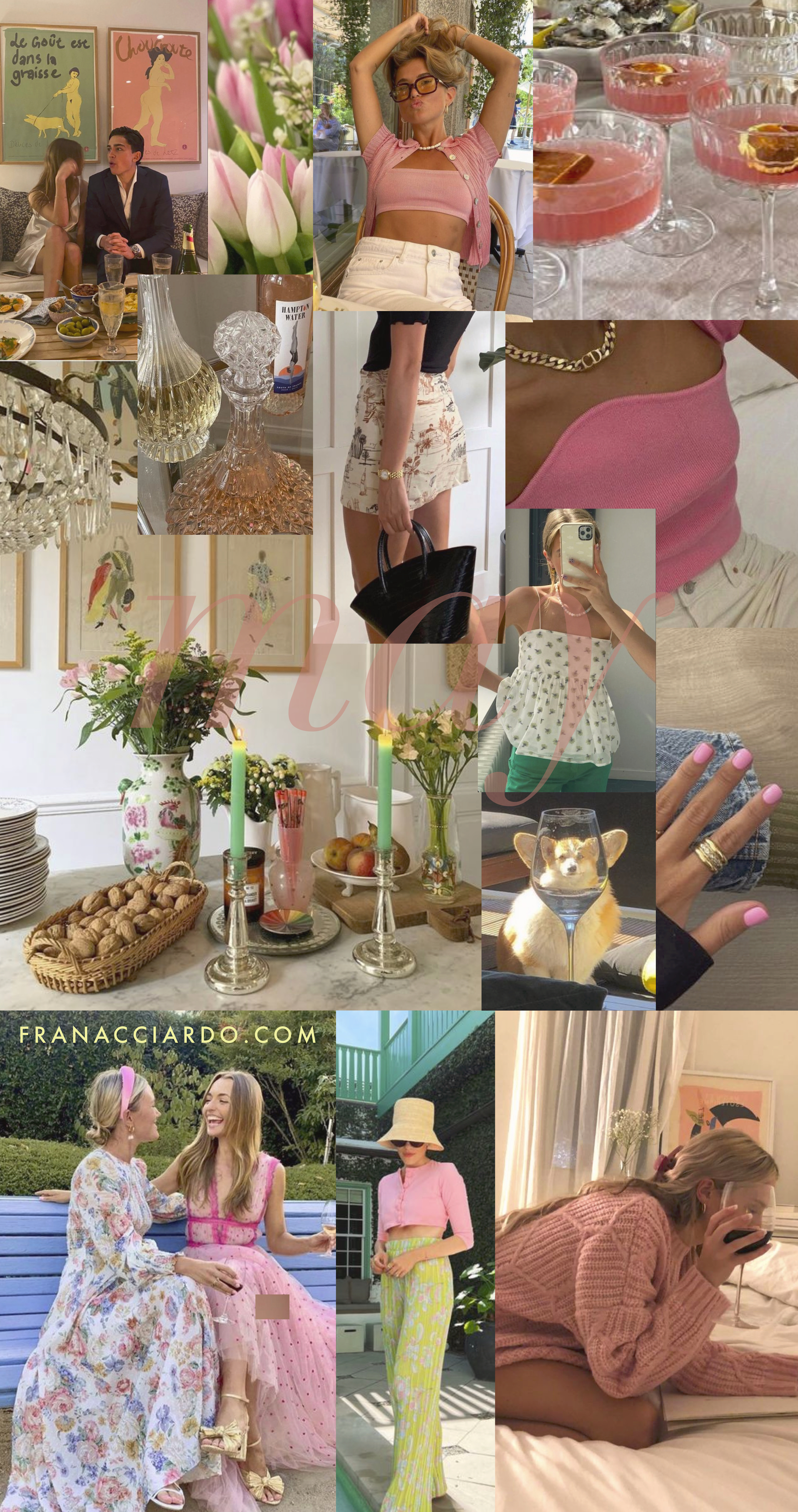 fran acciardo May 2022 mood board spring pink and green bloom flowers nyc desktop wallpaper iphone wallpaper aesthetic download love pastel easter springy floral vibes