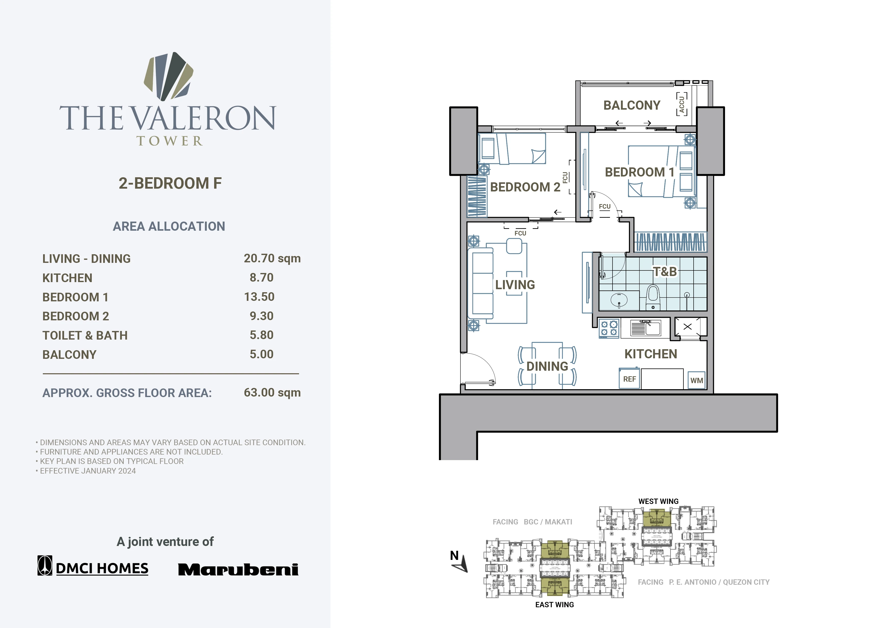 The Valeron Tower 2BR Unit Type F