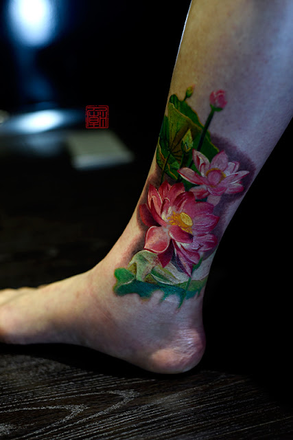 Lotus Ankle Tattoo