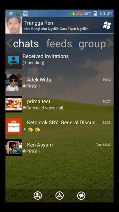 App BBM2 BBM3 BBM4 versi Clone windows phone versi 2.4.0.11 apk transparan