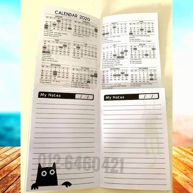 Mini Planner dan Kalendar Murah di Selangor dan KL