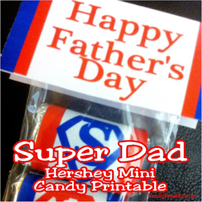 These Hershey mini candy bar wrappers are the perfect treat for the Super Dad in your life.  Simply print, cut, and assemble for an easy Father's Day gift everyone on your list will love.