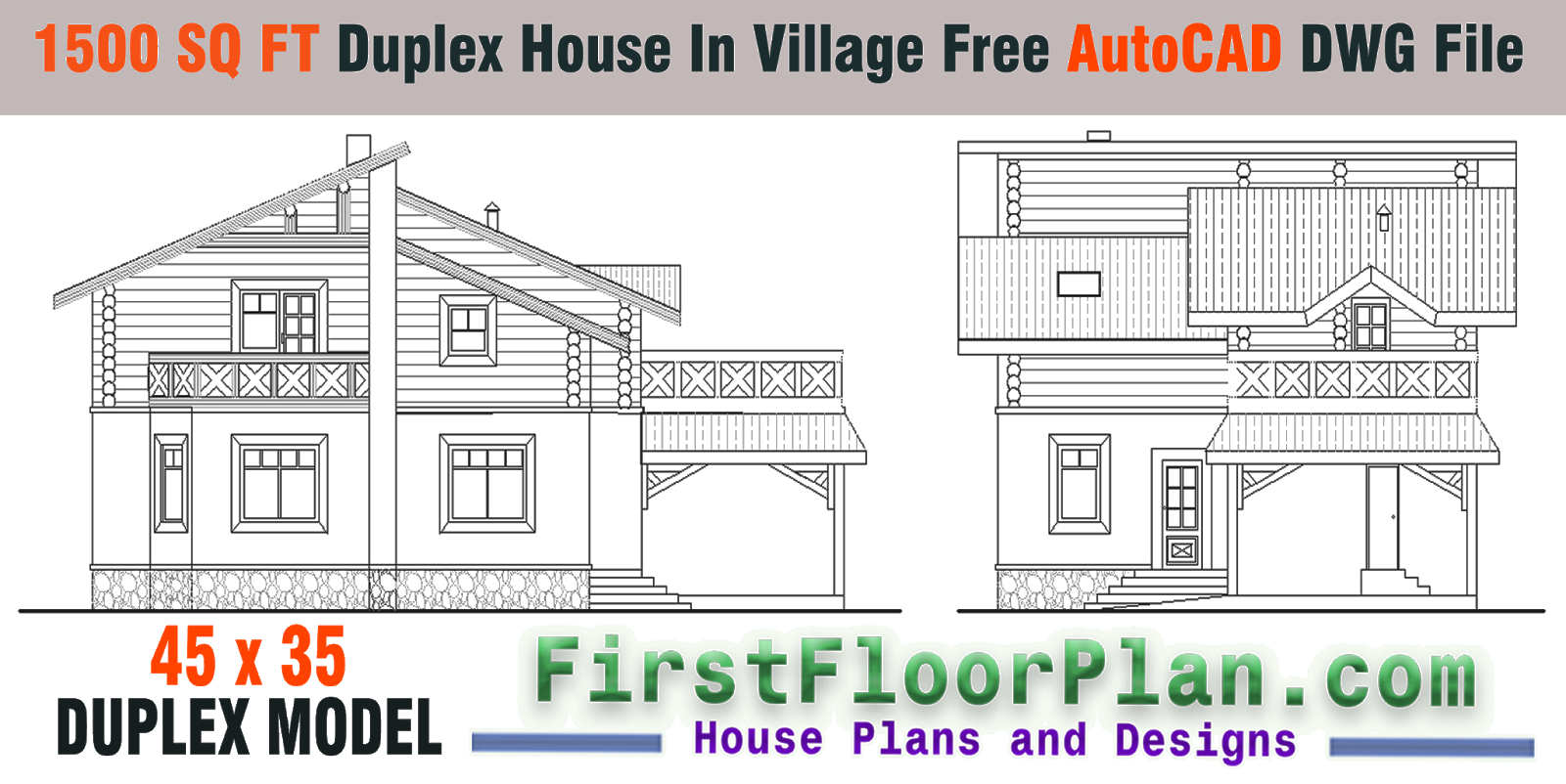  Duplex  House  Designs in Village 1500  Sq  Ft  Draw in 