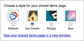 Shared items styles