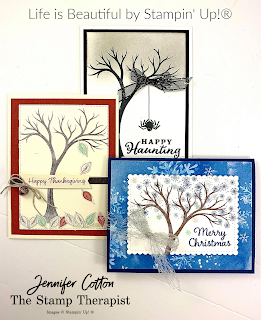 Three cards using Stampin' Up!'s Life is Beautiful stamp set.  #StampinUp #StampTherapist