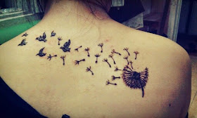 The dandelion flower tattoos