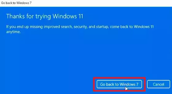 downgrade windows 11 to 10