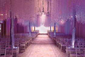 Luxurious Wedding Ceremony Decoration With Crystal Trees