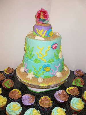  Mermaid Birthday Cake on Happy 4th Birthday To Leah  She Loves Little Mermaid And I Was Happy