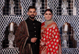 Virat Kohli with his wife