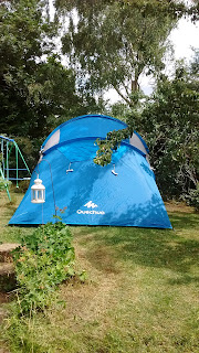 One of our tents, not the height of luxury, but it keeps us dry!