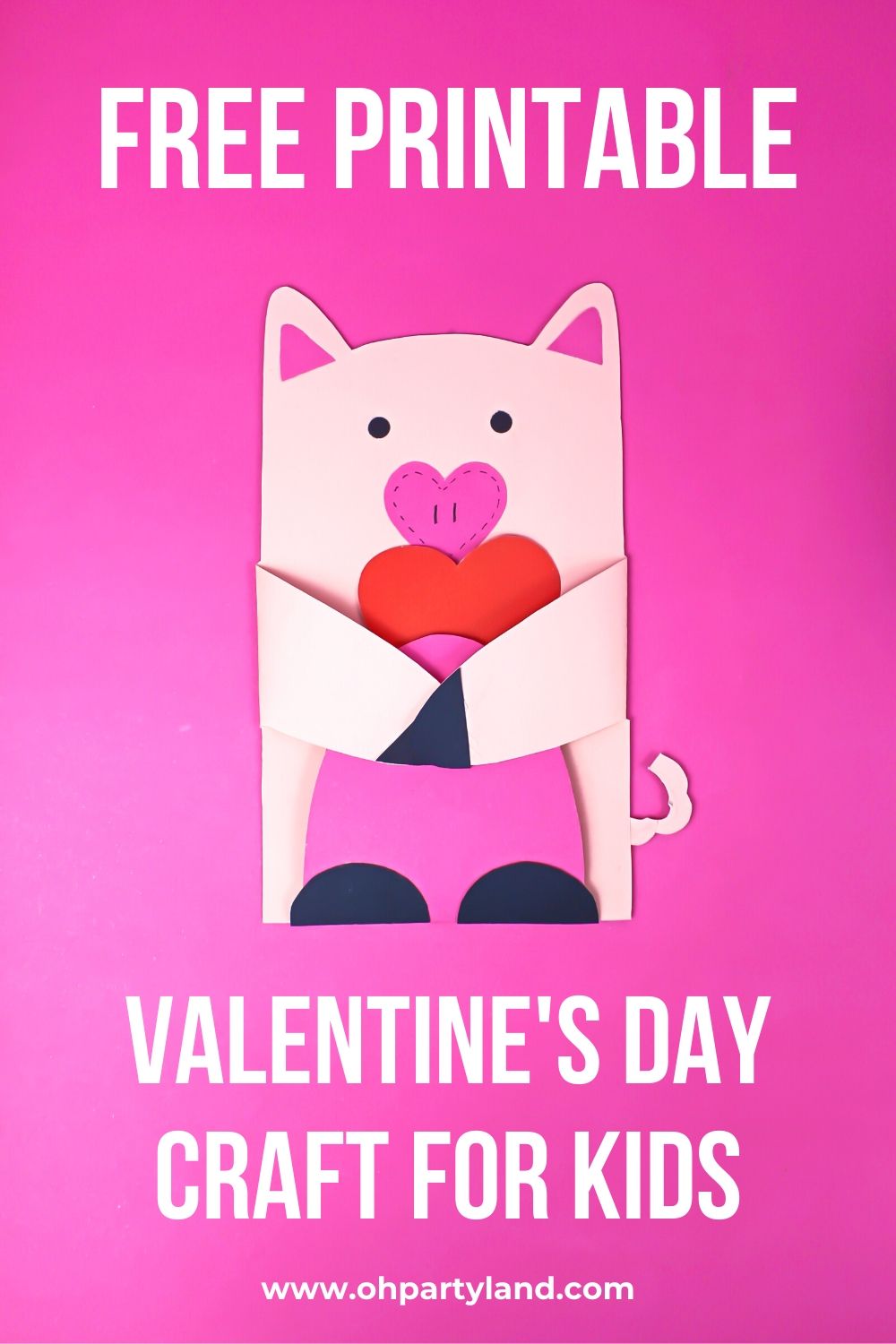 pig craft Valentine's Day card