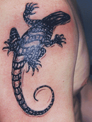 Tribal tattoos sketches - lizard tattoo designs. 3D Lizard Tattoos Design