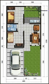 desain rumah minimalis dan denah 6x12