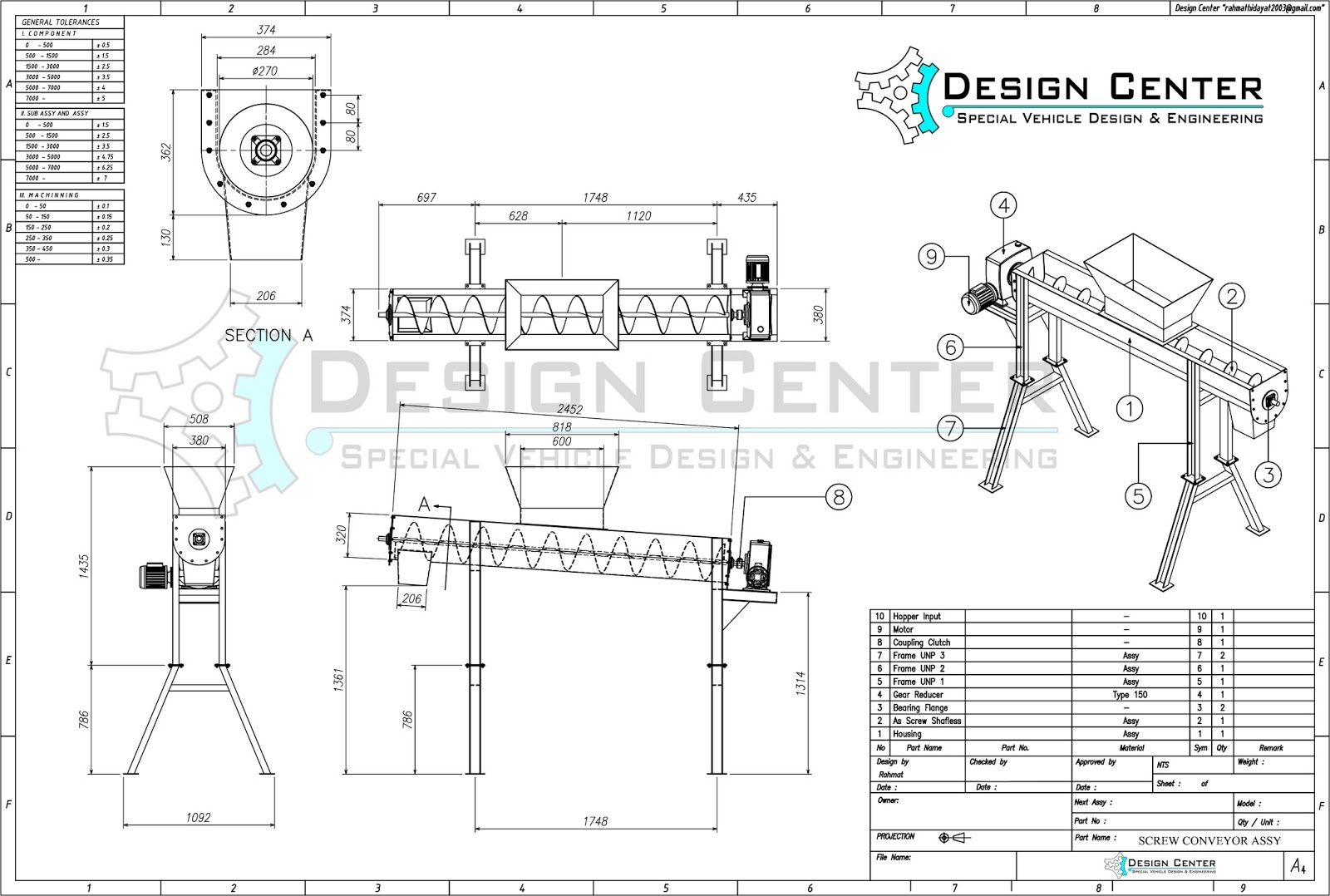 JASA GAMBAR AUTOCAD TEKNIK MESIN