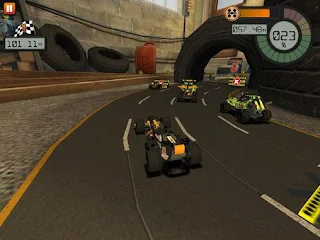 Screenshots of the LEGO: Technic Race for Android tablet, phone.