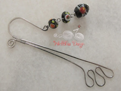 Wire wrapped bookmarks with native Sarawak beads