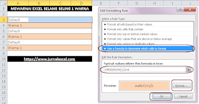 Cara Mewarnai Excel Selang Seling - JurnalExcel.com