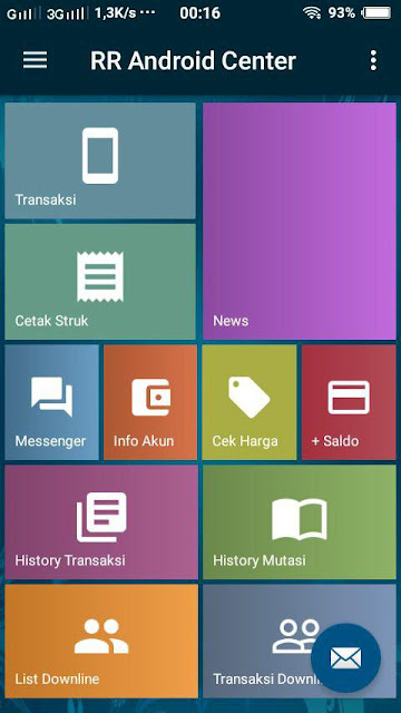 cara menggunakan aplikasi RR Andropid Center