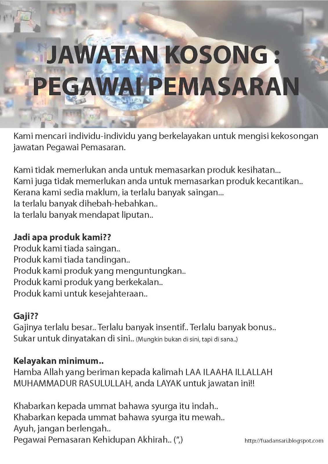 WoRLD n HeReaFTer: iKLaN JaWaTaN KoSoNG