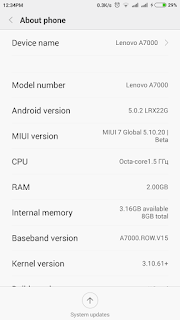 Custom Rom MIUI 7 PRO 5.10.20 Untuk LENOVO A7000 Tebaru