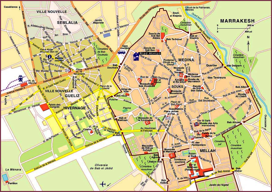  plan des 110 principaux lieux