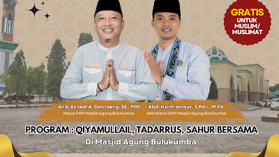 Ramaikan! Masjid Agung Bulukumba Buka I'tikaf Ramadhan 10 Terakhir