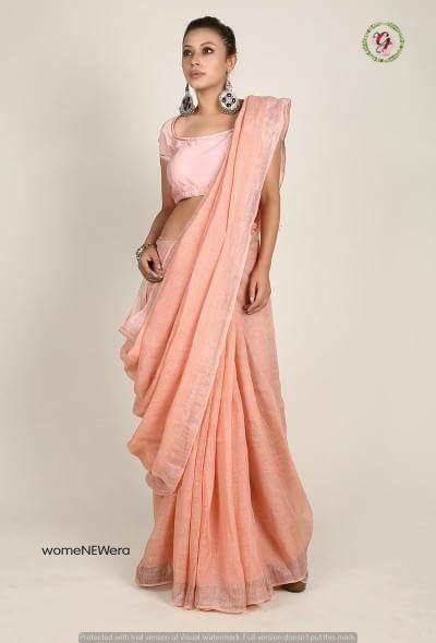 Linen saree