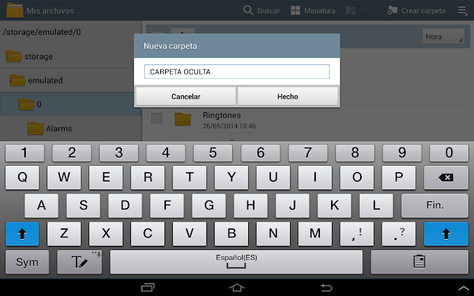 Guia Como ocultar archivos o carpetas en android sin la necesidad de una aplicacion destinada a ello