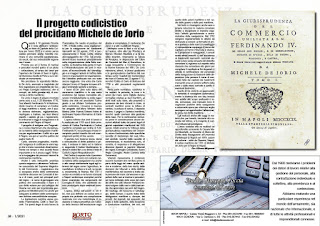 GENNAIO 2021 - PAG. 38 - Il progetto codicistico del procidano Michele de Jorio