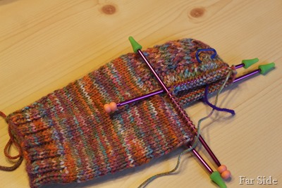 working on the gusset