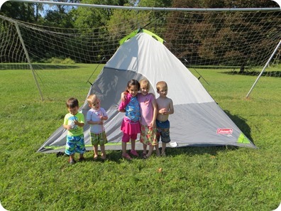 Tent Sleepover wtih Barker Family