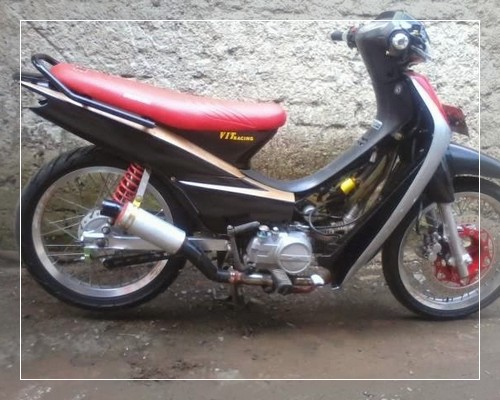 Foto modifikasi supra fit new lama jadi trail ban besar 