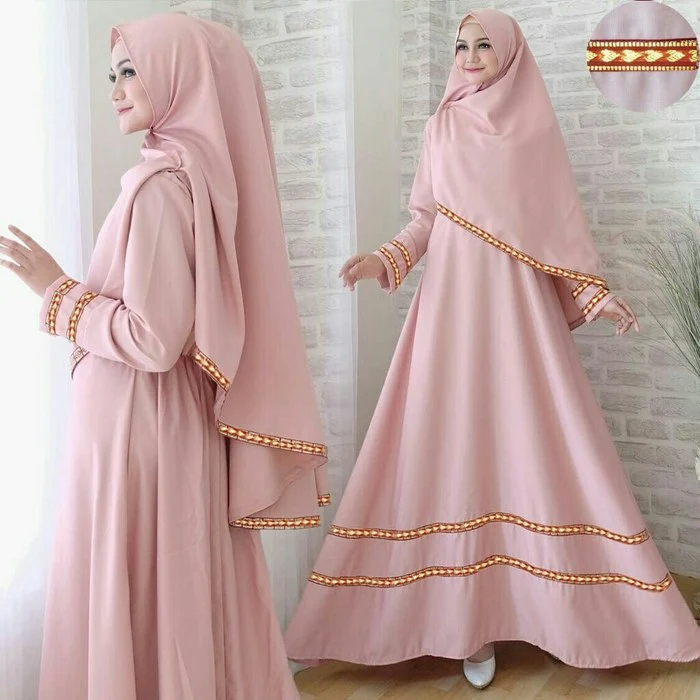 Ini Dia Gamis Untuk Orang Gemuk Yang Paling Cantik Kawan Mamak - Baju gamis orang gemuk