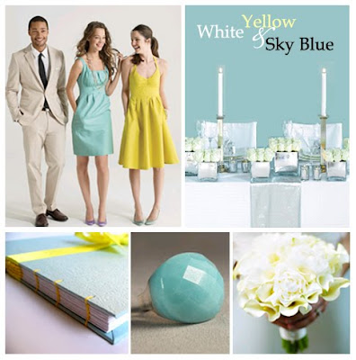 tiffany blue and yellow wedding