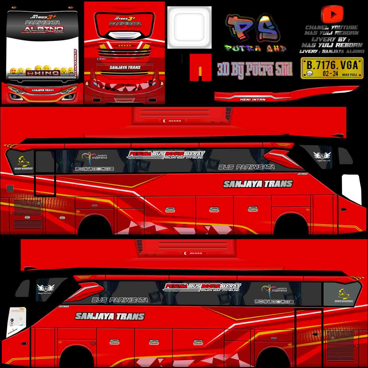 livery bussid sanjaya trans albino