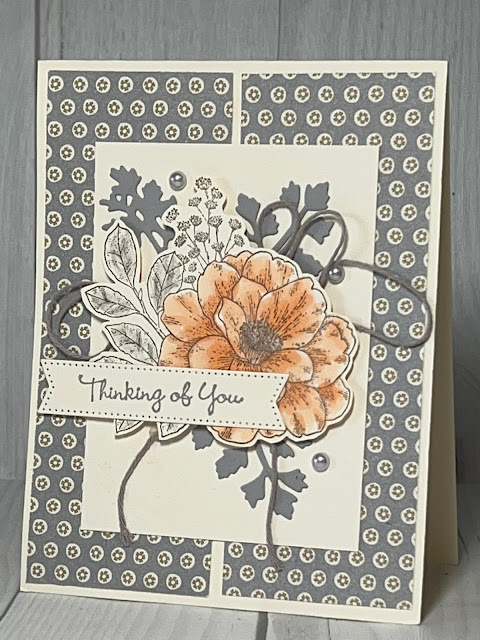 Cottage Rose greeting card from the Stampin' Up! Abigail Rose Suite