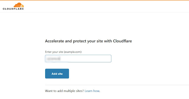 add website url in cloudfare