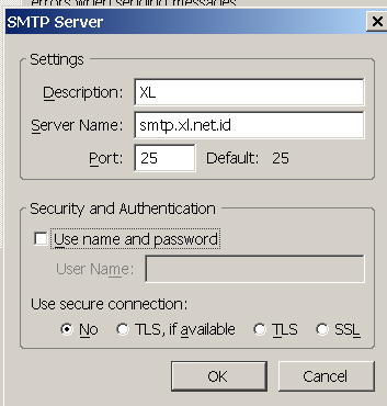 Setting SMTP XL Axiata