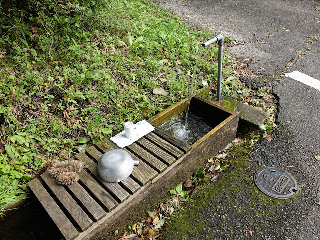 丸山のメインストリート沿いの湧き水？