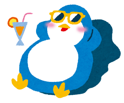 日焼けのイラスト サングラスのペンギン かわいいフリー素材集 いらすとや